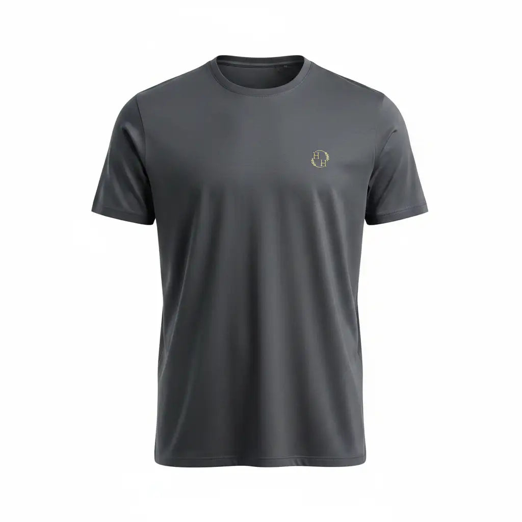Supima Tee — Slate with Polo Logo Reference