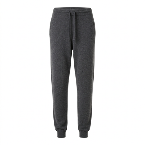 Worsted Gray cashmere joggers with improved clarity and approved cashmere softness